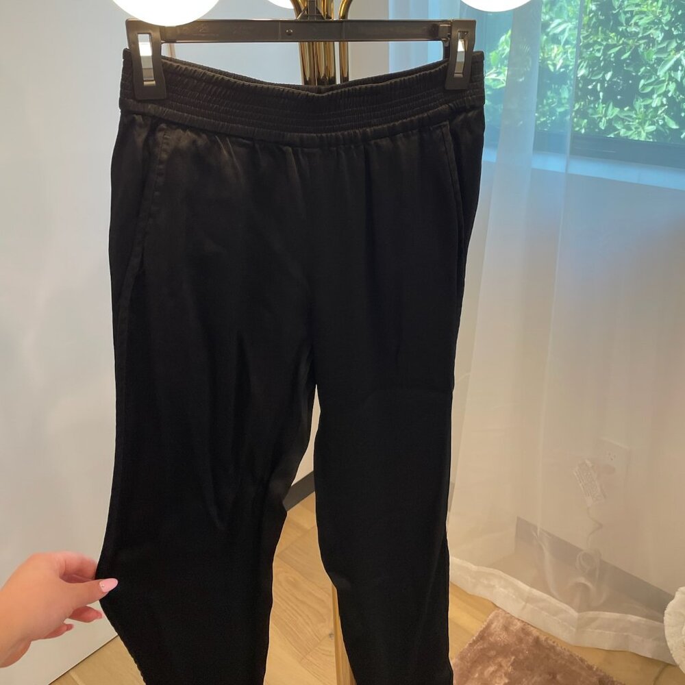 Black Silk Genie Pants